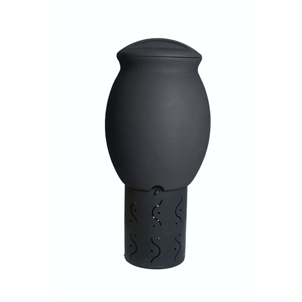 Algreen's Solar Digester Composter for Kitchen Waste and Leftovers 60-gal - Black