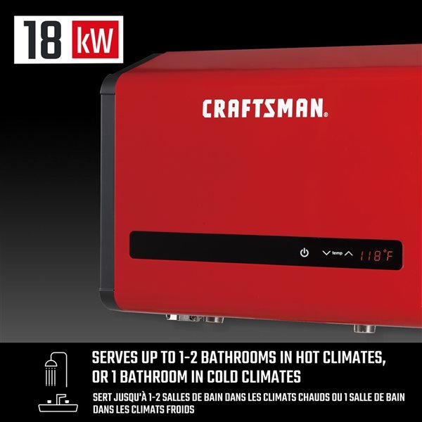 CRAFTSMAN Pro-temp Plus Series 240-volt 18-kW 3.7 Gpm Tankless Electric Water Heater