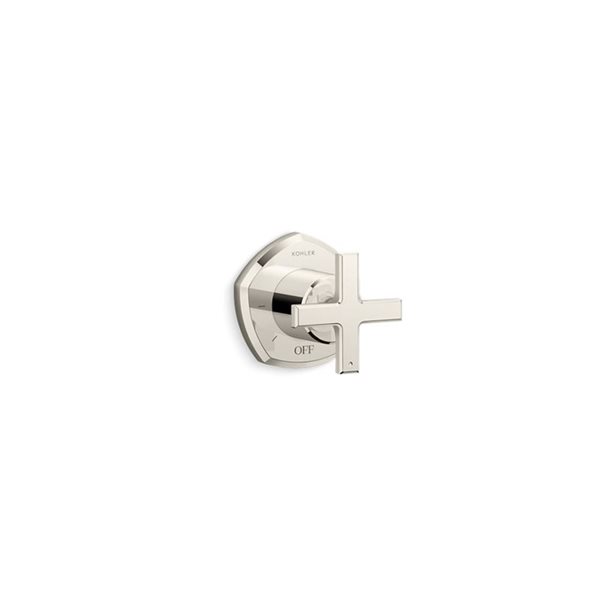 KOHLER Polished Nickel Occasion Volume Control Valve Trim with Cross Handle