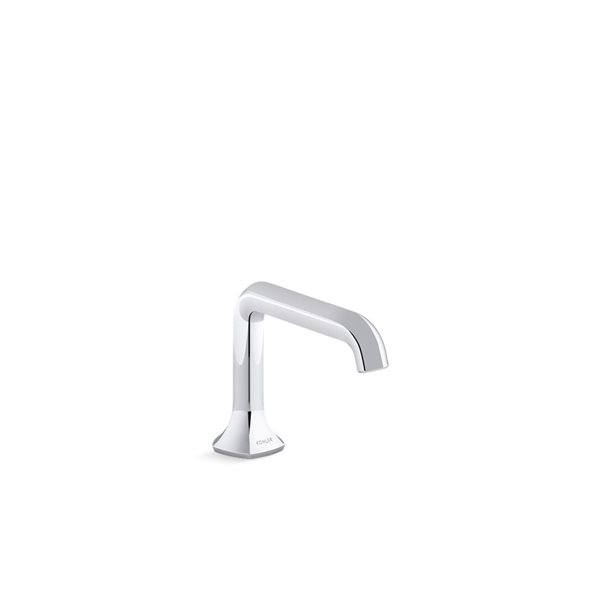 KOHLER Occasion Polished Chrome Bathroom Sink Faucet Spout with Straight Design - 1.0 Gpm