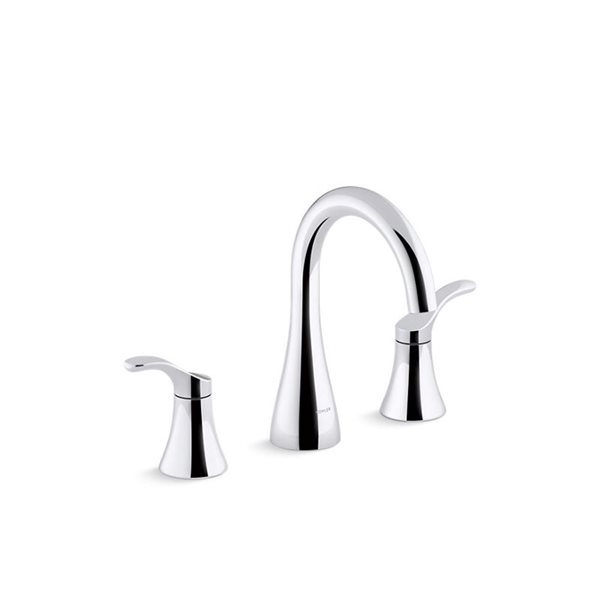 Robinet de lavabo de salle de bains déployé chrome poli Simplice KOHLER, 1,9 l/min