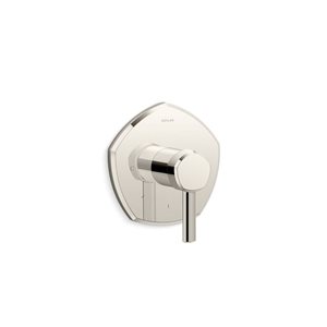 KOHLER Polished Nickel Occasion Thermostatic Valve Trim with Lever Handle