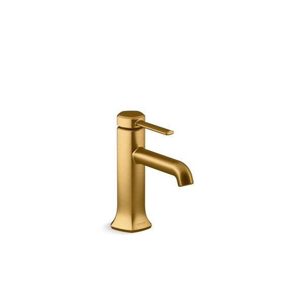 KOHLER Occasion Brushed Modern Brass Single Handle Bathroom Sink Faucet   332010058 MainImage 001 L 