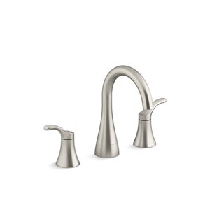 KOHLER Simplice Brushed Nickel Widespread Bathroom Sink Faucet - 1.2 Gpm