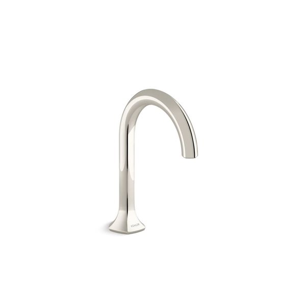KOHLER Occasion Polished Nickel Bathroom Sink Faucet Spout with Cane Design - 1.2 Gpm