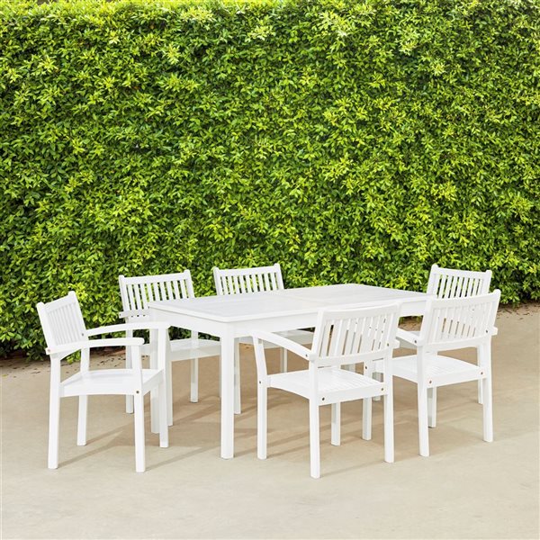 Patio Set Rona Azen Caladesi 4-Piece White Patio Dining Set M1336SET25 | RONA