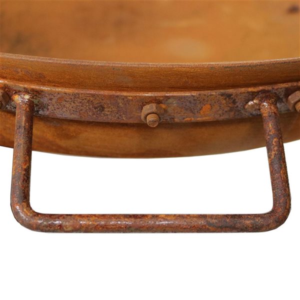 Sunnydaze Cast Iron with Rustic Finish Wood-Burning Fire Bowl 34-in