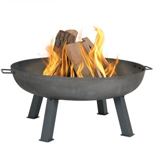 Sunnydaze Cast Iron with Steel Finish Wood-Burning Fire Bowl 34-in