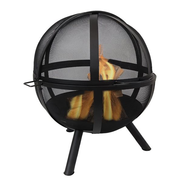 Sunnydaze Flaming Ball Wood Burning Fire Pit