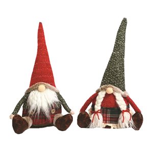 Santa's Workshop 9-in Country Gnomes - Set of 2