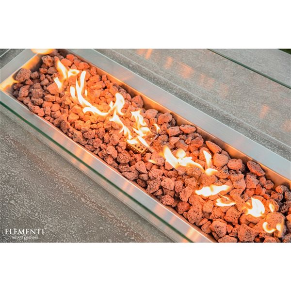 Elementi Hampton Liquid Propane Grey Stone Fire Table