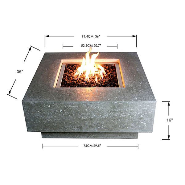 Elementi - Manhattan Fire Table - Natural Gas