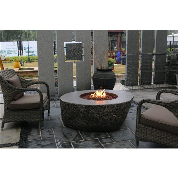 Elementi - Fiery Rock Fire Table - Natural Gas
