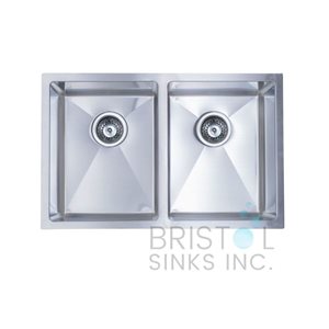 Bristol Sinks 28-in x 18-in Stainless Steel Double Kitchen Sink