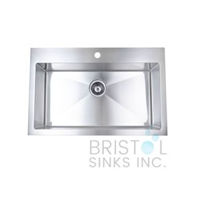 Évier simple en acier inoxydable de 31 po x 20 po par Bristol Sinks