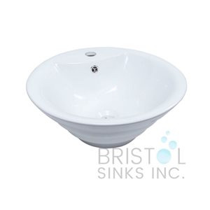 Lavabo vasque en porcelaine blanche de 18,5 po par Bristol Sinks