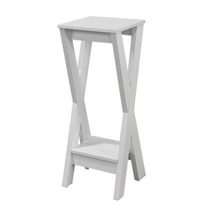 Brassex Felix White Wood Square End Table