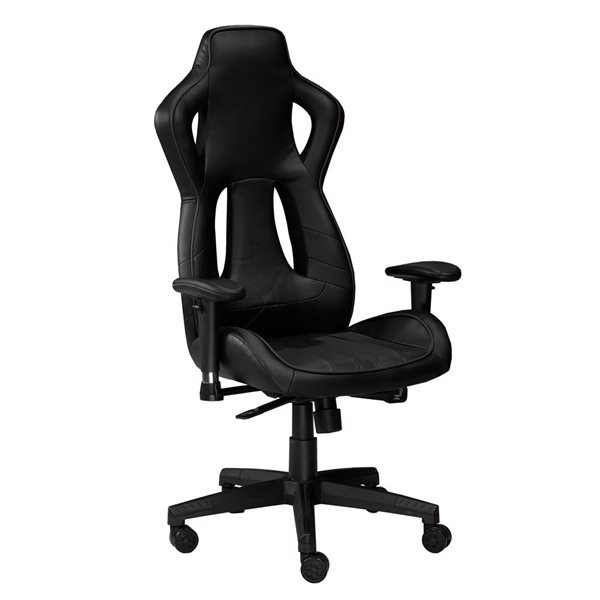 Brassex Ariela Black Contemporary Ergonomic Adjustable Height Swivel