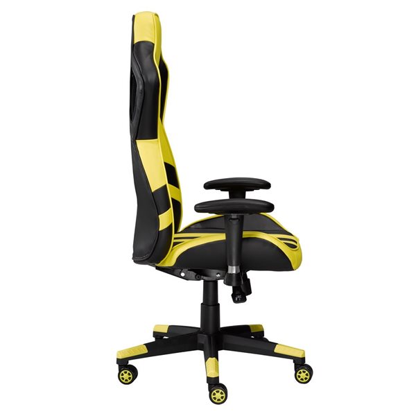 Brassex Ariela Yellow Contemporary Ergonomic Adjustable Height Swivel