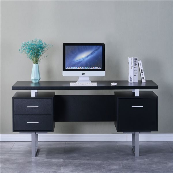 Black contemporary deals desk