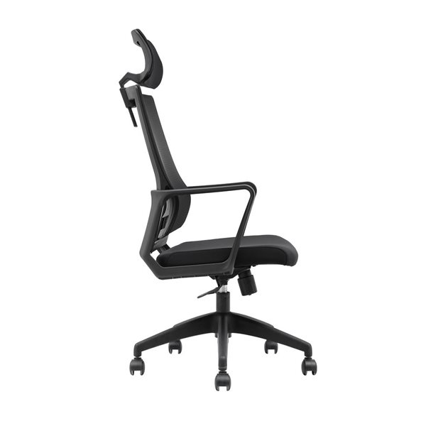 Brassex Barton Black Contemporary Ergonomic Adjustable Height Swivel Office Chair