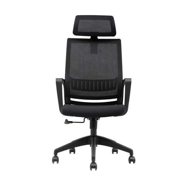 Brassex Barton Black Contemporary Ergonomic Adjustable Height Swivel Office Chair