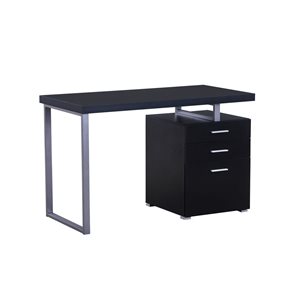 Bureau noir moderne/contemporain avec rangement par Brassex avec rangement