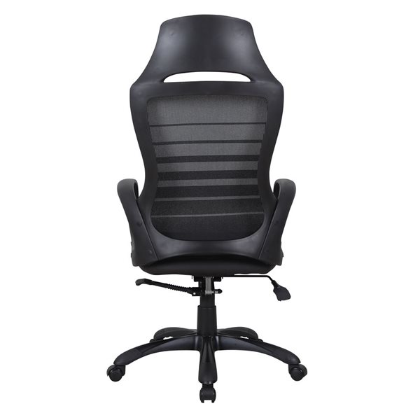 Brassex Calisa Black Contemporary Ergonomic Adjustable Height Swivel