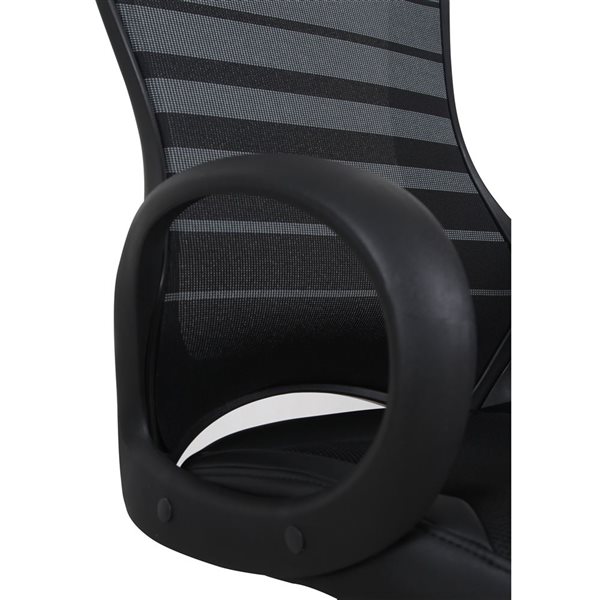 Brassex Calisa Black Contemporary Ergonomic Adjustable Height Swivel Office Chair