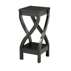 Brassex Dark Cherry Wood Square End Table