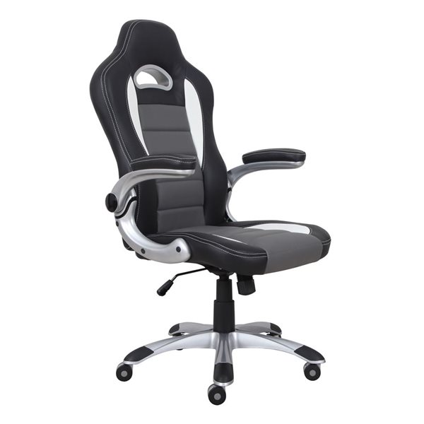 Brassex Arika Black/grey Contemporary Ergonomic Adjustable Height