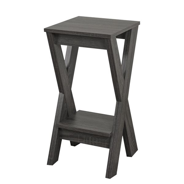 Brassex Felix Grey Wood Square End Table