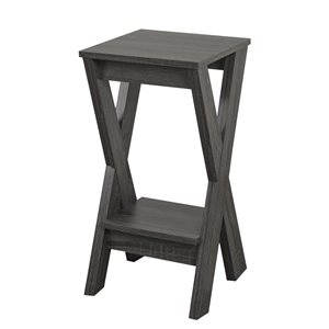 Brassex Felix Grey Wood Square End Table