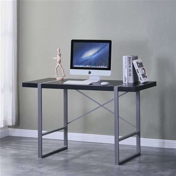 Bureau moderne/contemporian noir de 23,25 po par Brassex