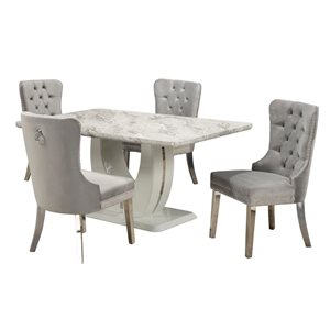Brassex Elita 5-Piece Dining Set - Grey 4006 | RONA