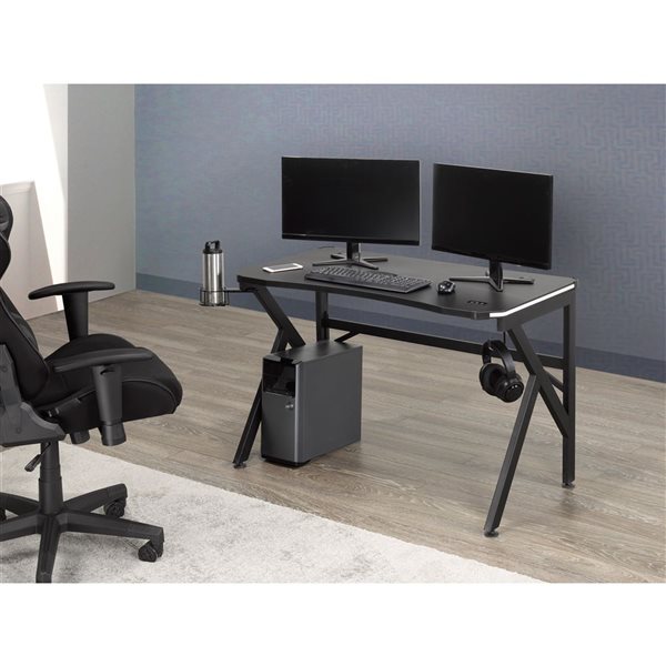 Brassex Pepita 23.75-in Black Modern/contemporary Gaming Desk