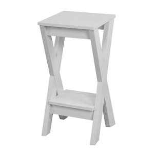 Brassex Ennis White Wood Square End Table