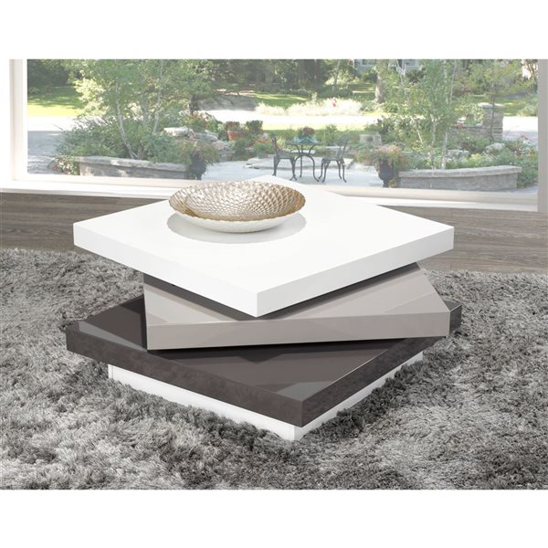 Brassex Crisanto Tri-Tone Stone Coffee Table