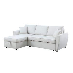 Brassex Teagan Modern Beige Sectional Sofa