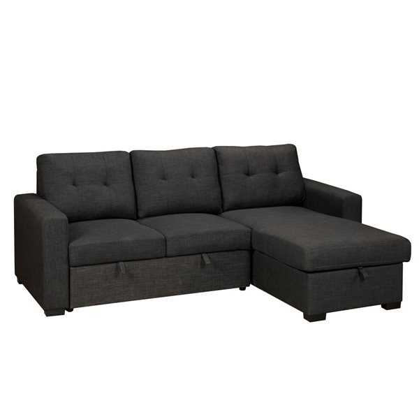 Brassex Jade Modern Grey Sectional Sofa Bed 5535 | RONA