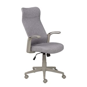 Brassex Grey Contemporary Ergonomic Adjustable Height Swivel Office Chair