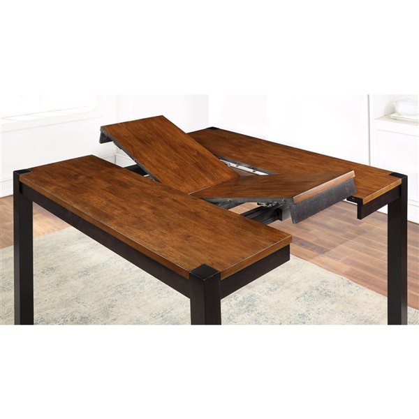 Brassex Black Wood Square Bar Table