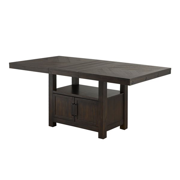 Brassex Sapphire Dark Oak Wood Rectangular Bar Table