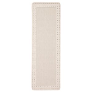 ECARPET Nadia 2-ft x 6.5-ft Cream Rectangular Runner