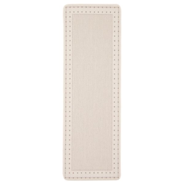 Tapis de passage Nadia par ECARPET rectangulaire crème de 2 pi x 6,5 pi