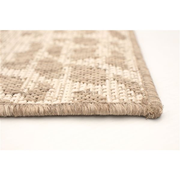 Tapis Sisal Safari par ECARPET rectangulaire taupe et champagne de 8 pi x 10 pi