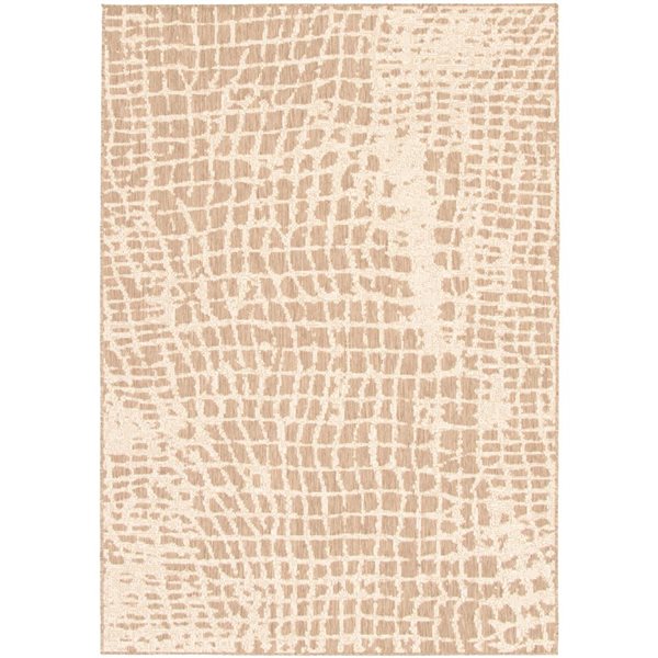 Tapis Sisal Safari par ECARPET rectangulaire taupe et champagne de 8 pi x 10 pi