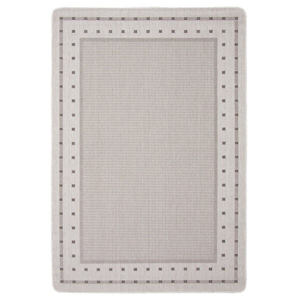 Tapis Nadia par ECARPET rectangulaire gris de 4,5 pi x 6,5 pi