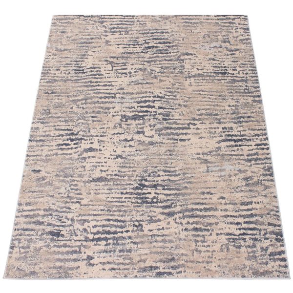 Tapis Noelle par ECARPET rectangulaire taupe de 6,5 pi x 9,5 pi