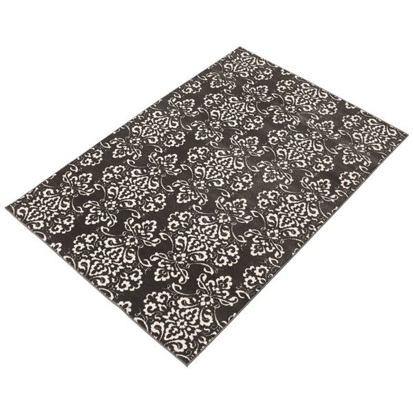 Tapis Patty par ECARPET rectangulaire gris de 4,5 pi x 6,5 pi